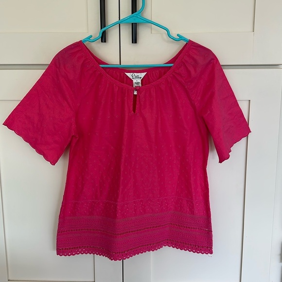 Lilly Pulitzer Eyelet Short Sleeve Top - Picture 12 of 12
